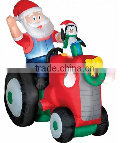 Christmas Inflatable Santa with Balloon