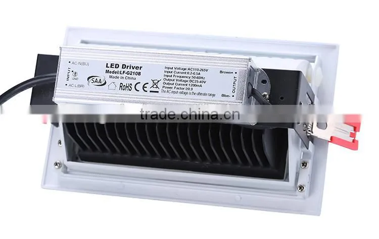 Dimmable square led downlight/adjustable cob led down light 48w