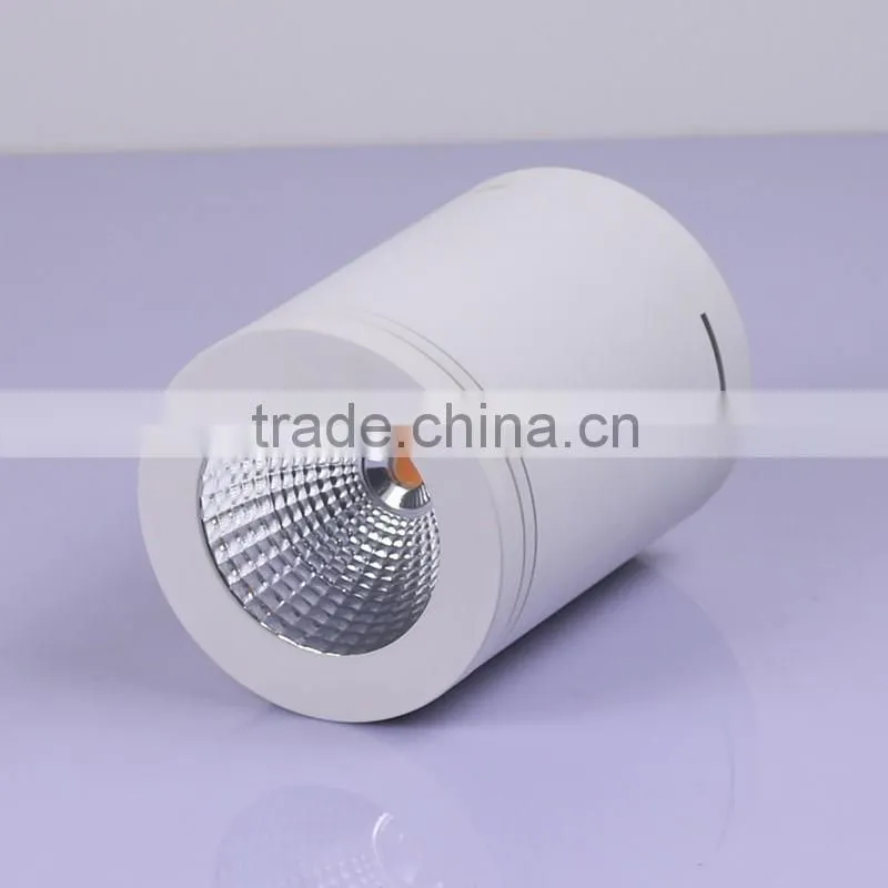 Dimmable 7W LED COB surface mounted downlight with Triac dimming