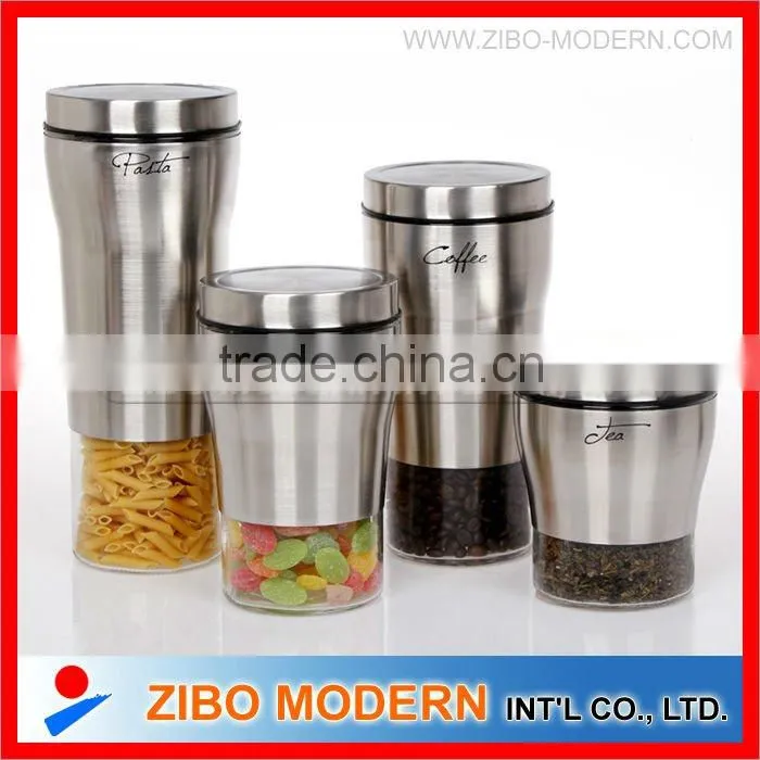 Round Glass canister for food
