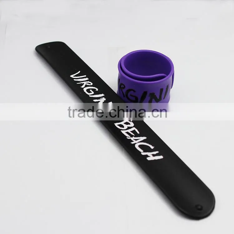 Custom Promotional Slap Bracelets, Cheap Price Silicone Slap Bracelets Bulk wholesale