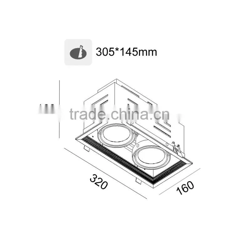 30W Canister light Square Decoration high power downlight