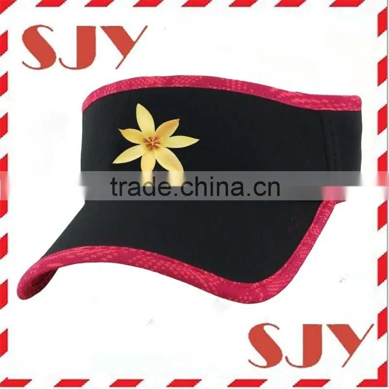 100%polyester uv protection wide brim funny sun visor hat