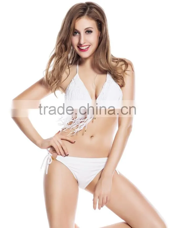 Top quality newest fashion shiny ladies sexy mature bikini beachwear