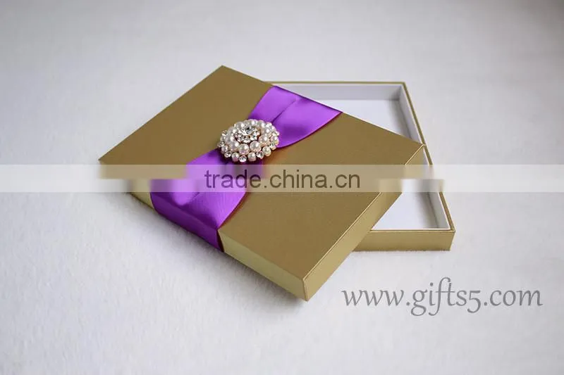 Handmade Luxury wedding invitation boxes wholesale