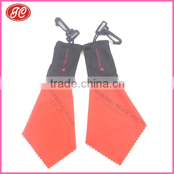 Key chain microfiber cleaning cloth key chain Suspension Microfiber Cloth with Key Chain