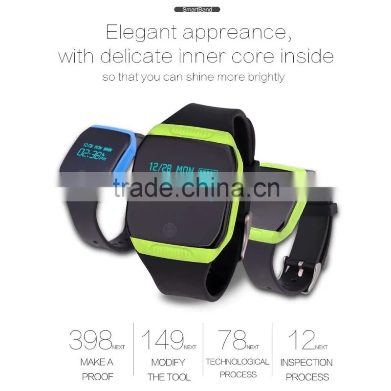 ports Smart Wristband E07S Bluetooth Smart Band Swimming Bracelet Vibrating Alarm for android and os system