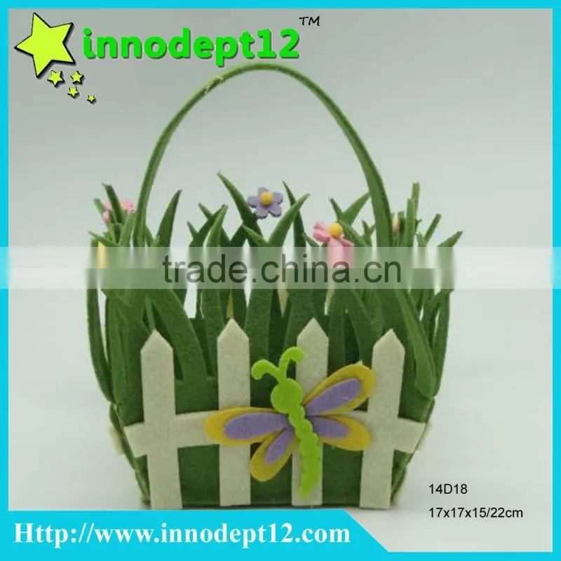 Wholesale custom colorful home decoration promotional gift basket with grass storage basket