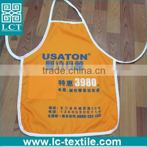 advertising simple orange apron with one pocket