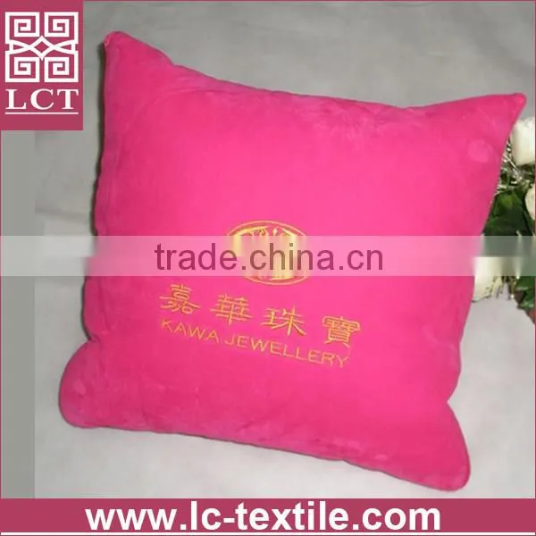 personalized design embroidery soft miro plush gift cushion pillow for promotional use(LCTP0107)