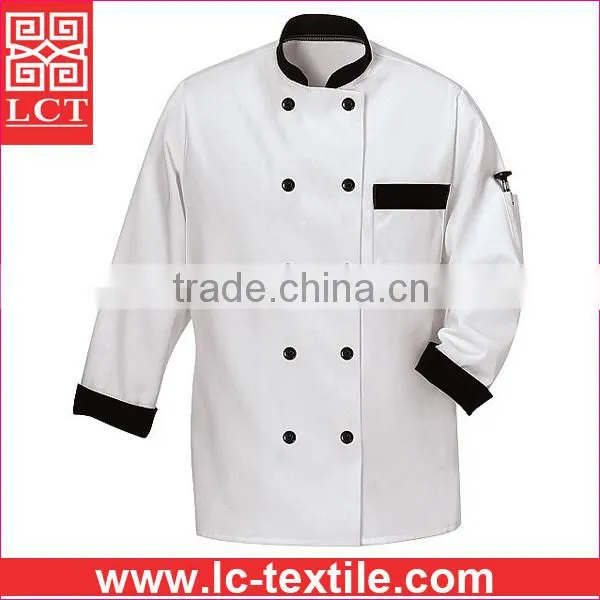 custom design 65% Polyester for durability and 35% Cotton for comfort chef wear with top quality finishing(LCTU0020)