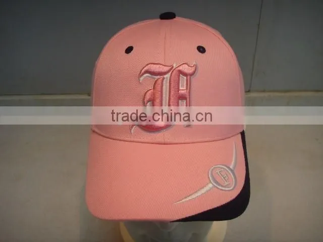 Pink embroidery baseball cap for girl