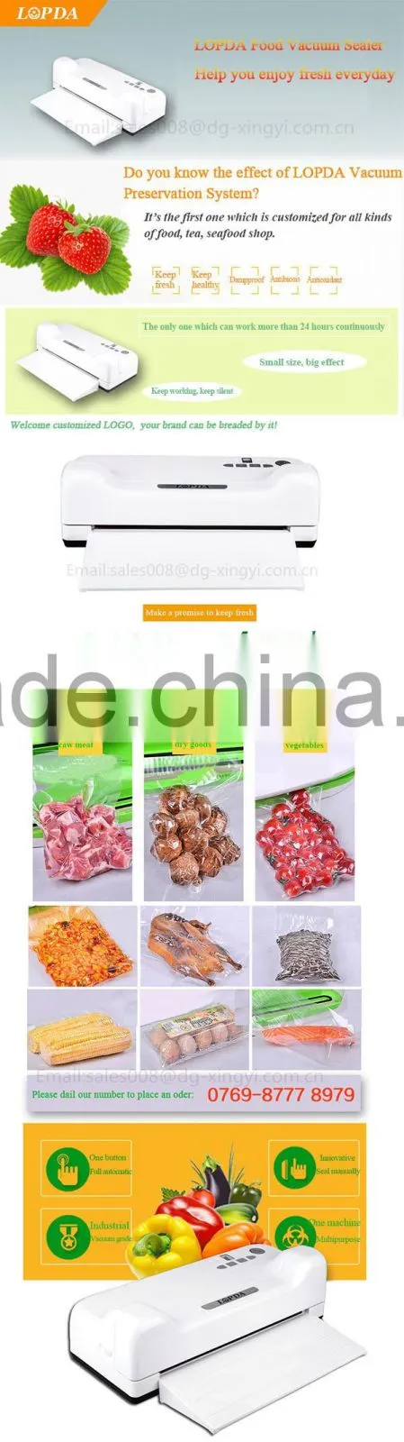 Best Quality Food Vacuum Sealer, Mini Vacuum Sealing System for Fruit Store