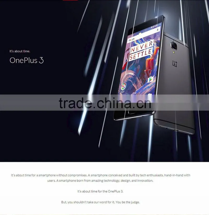 In Stock! Oneplus 3 6GB RAM 64GB ROM Snapdragon 820 MSM8996 Quad Core 5.5" HD Android 6.0 4G LTE Fingerprin GPS Mobile Phonet
