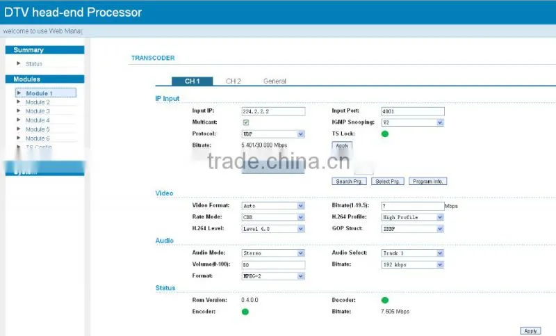 Dexin DHP400 qam headend solution