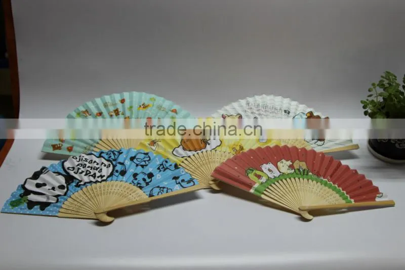 Lovely theme Bamboo paper craft hand fan