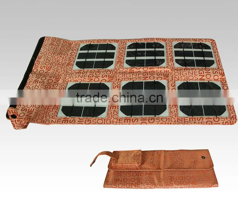 dual output 18v 5v mono solar panel portable flexible 18w