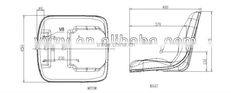 Ride-on scrubber floor cleaning machine seats