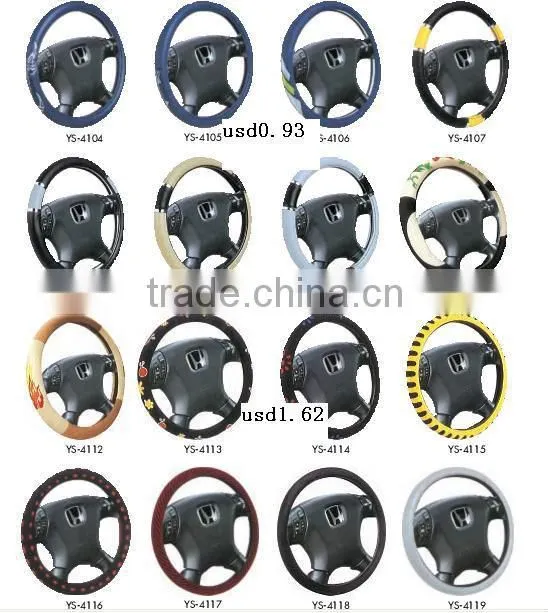 Newest Leather Black Car Steering Wheel Cover Auto Car Steering Wheel Cover