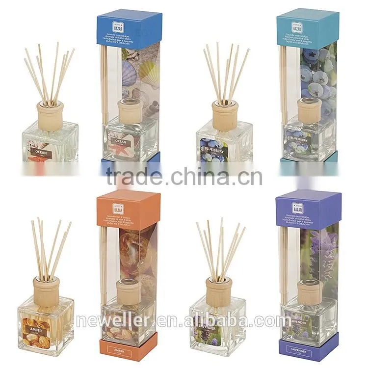 Walmart USA vanilla scent air purifier reed diffuser with square bottle