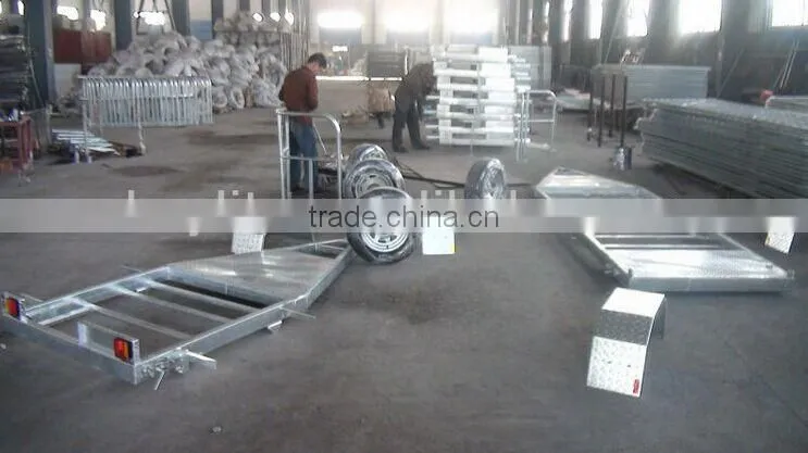 Single / double toilet trailer with galvanized hot dip
