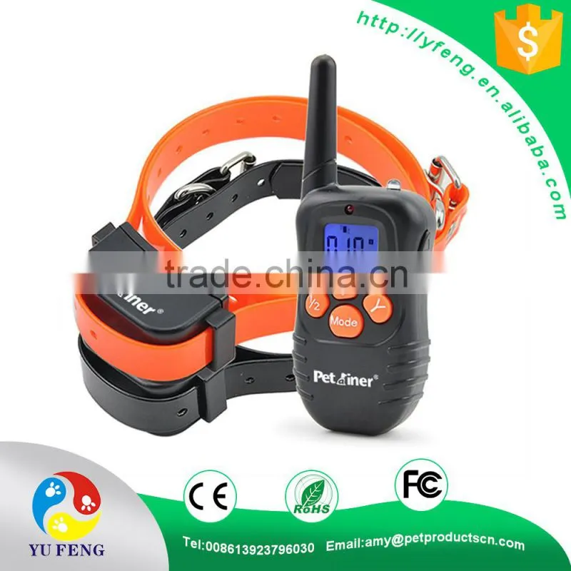 998DR 300m Rechargeable with 100lv Level Shock Vibra Waterproof LCD Pet Dog Training Collar