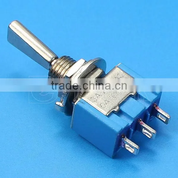 MTS-103-F1 3A 250VAC ON-OFF-ON 3 pin metal flat handle toggle switch
