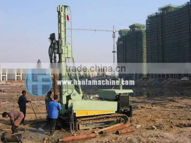 crawler type. hydraulic, drilling rig using air compressor to drill wells