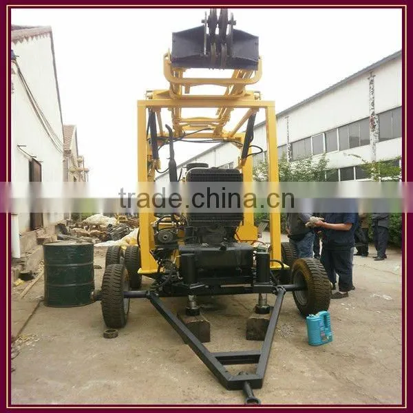 Hot sale!!! deep water well drilling rigs with wheel chassis device