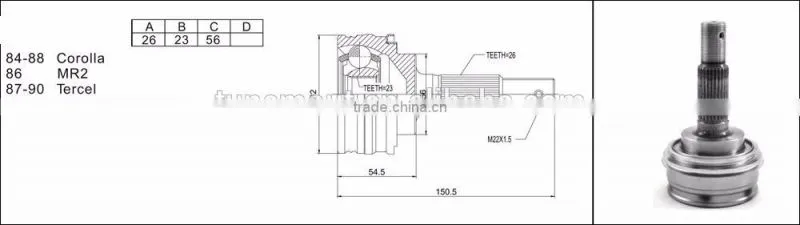 Cv Joint For Toyota LAND CRUISER/LEXUS OEM: 43460-69115