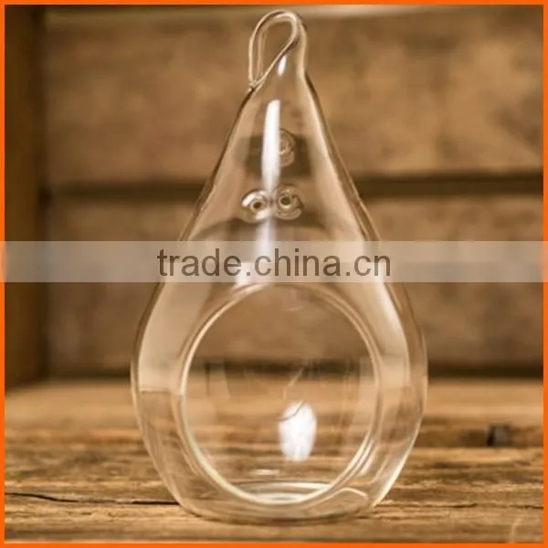 Best selling clear tear drop glass candle holder