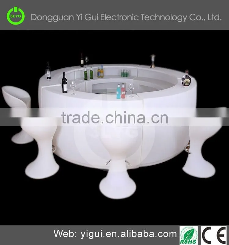 Factory price abs led bar chair/table for Party and Wedding