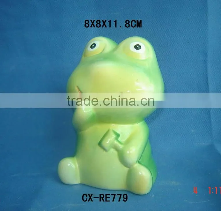 Ceramic Hop Selling Coin Saving Bank Toys, Animal Desgin Coin Bank with Sound
