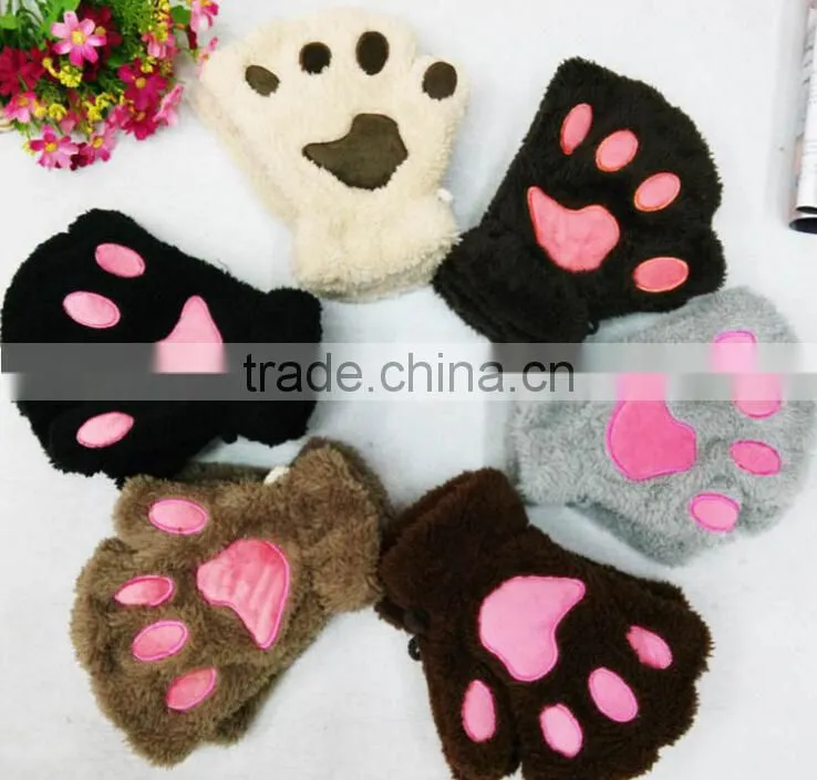 Plush animal hand glove stuffed animal paw glove