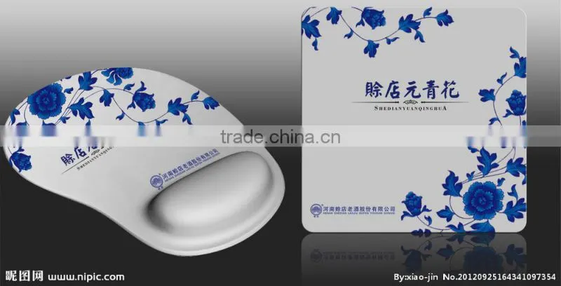 custom solid unique shape rubber mouse pad