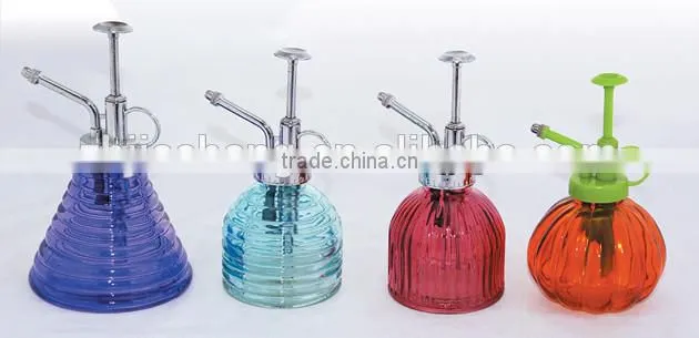 unique color glass spray bottle with metal spray cap