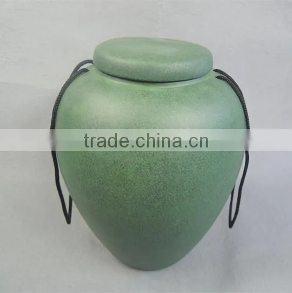 Pottery Cylinder Urns With Flower Printing