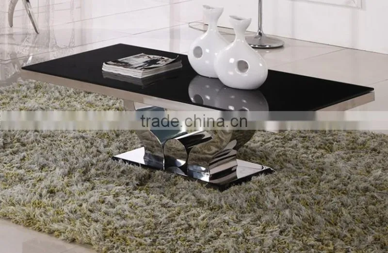CT8035 Wonderful design stainless steel modern tv stand with marble top