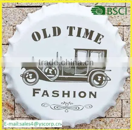 YS91552 New vintage Designs Most Popular Metal beer cap design Metal Sign Tin sign for resturant bar decor