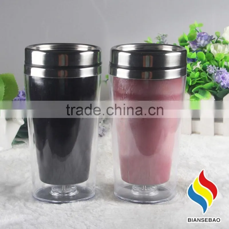 Double Wall 450ml thermosensitive color changing cup with design