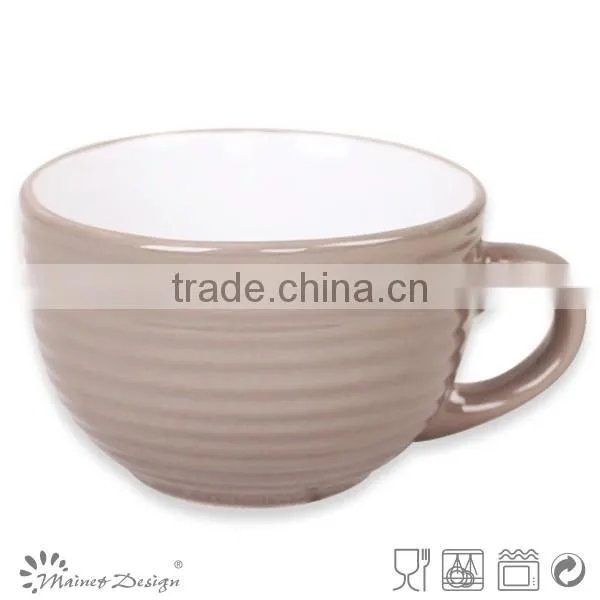 Ceramic stoneware two-tone glaze antique japanese bowl