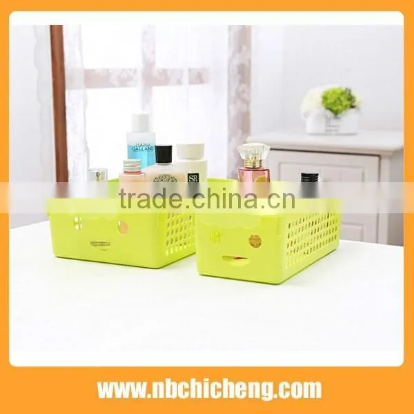 Cute storage basket colors plastic storage basket smile face basket