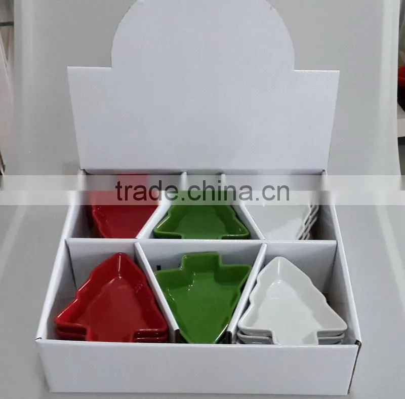 ceramic star shaped mini plate and snack tray