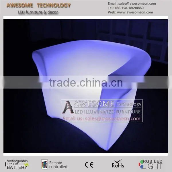 illuminated white throne chair