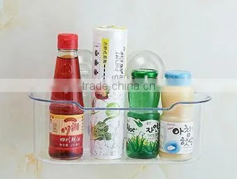 plastic transparent bathroom shelves with sucker