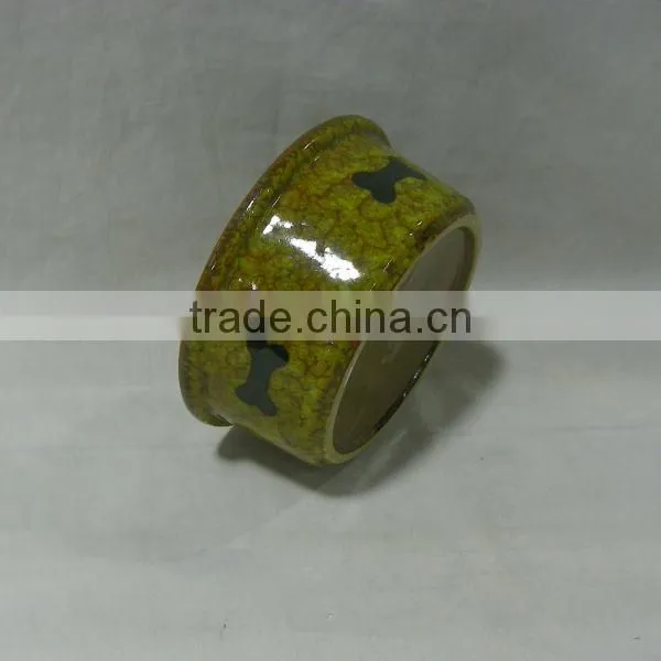 Moss Green Ceramic Dog Bowl