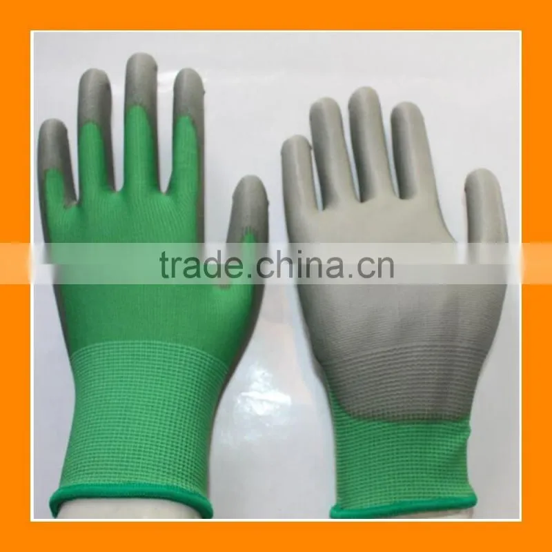 Stretchable PU Palm Coated Weeding Gloves For Picking Out Weeds From The Garden