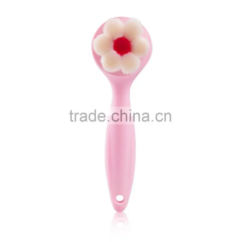 2015 hot sale facial cleansing brush with long handle