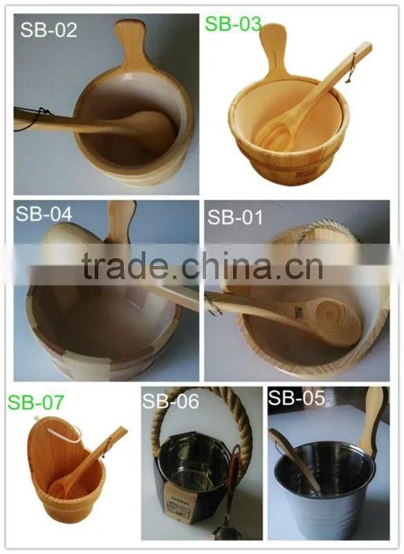 Guangzhuo Fenlin best selling wooden sauna scoop &bucket in sauna accessories