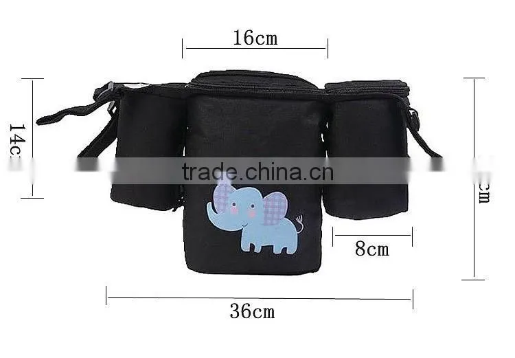 Three pockets troller baby milk cooler bag